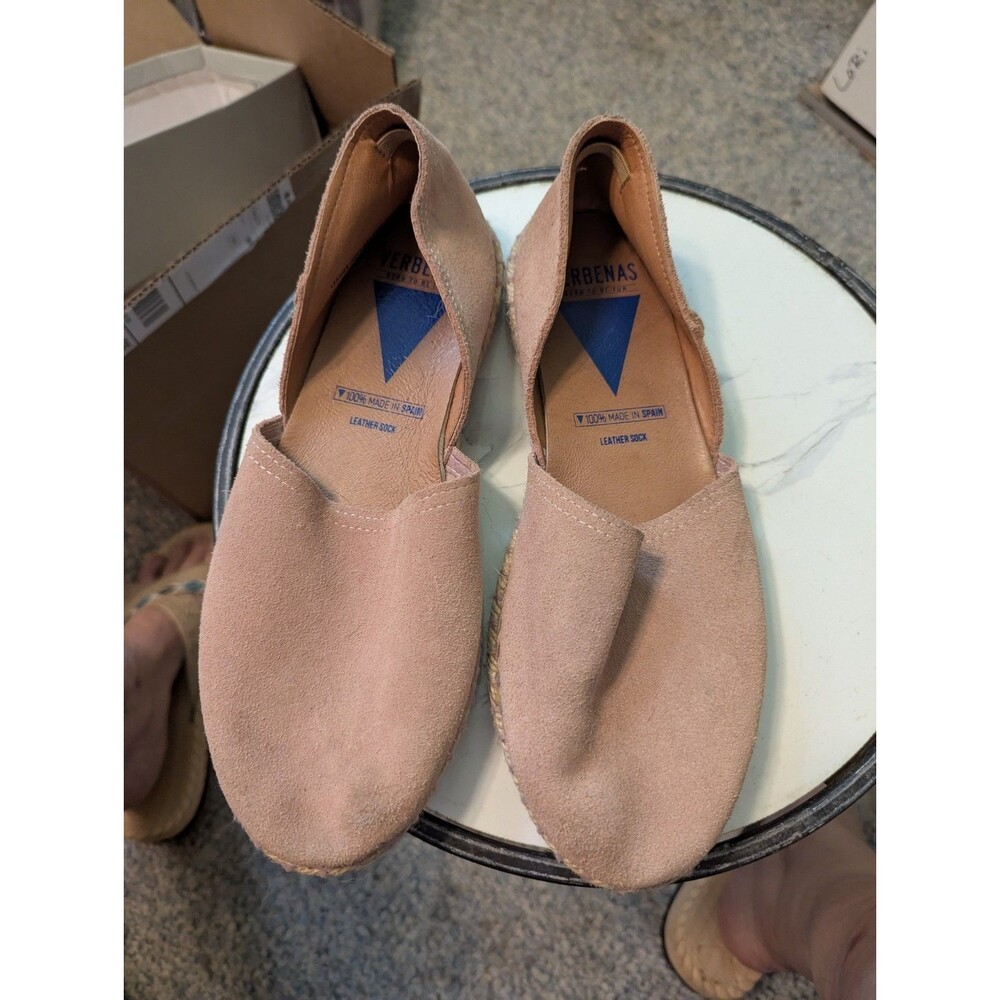Verbenas Women’s EU 39 US 8-8.5 Carmen Espadrilles Taupe Leather Beige Shoes